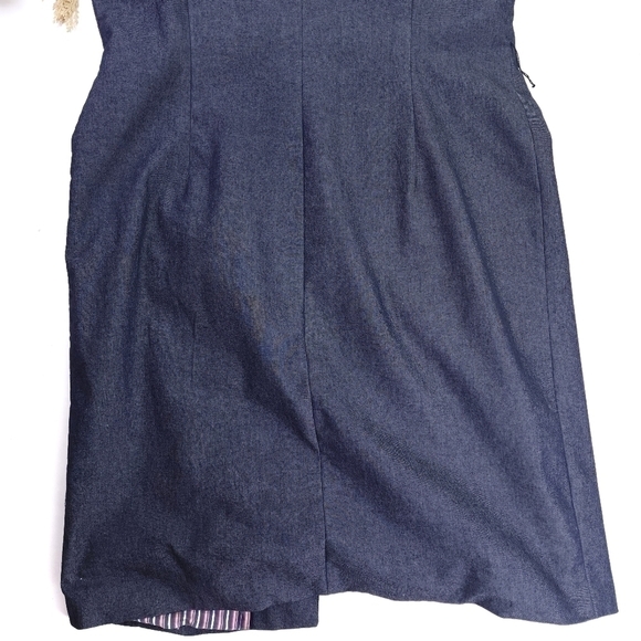LIZ Claiborne Blue Denim Lined Button Down Dress Sz 16 - Picture 4 of 13